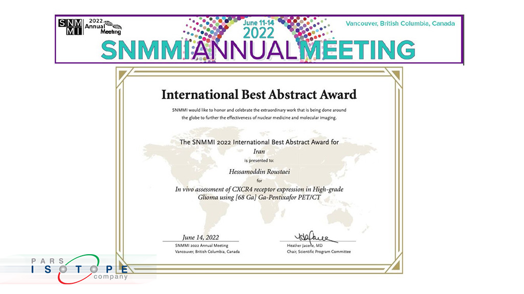 The SNMMI 2022 International Best Abstract Award for Iran